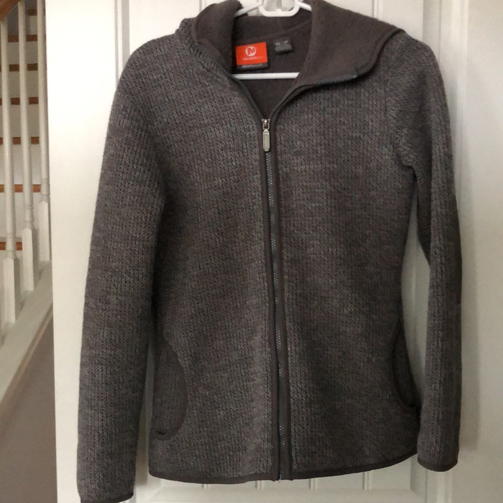 Knitted, fleece-lined jacket